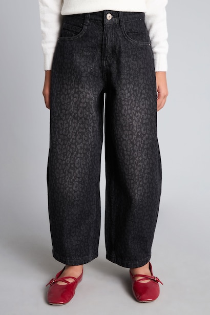 Wide Leg Jean Pantolon Kız Çocuk
