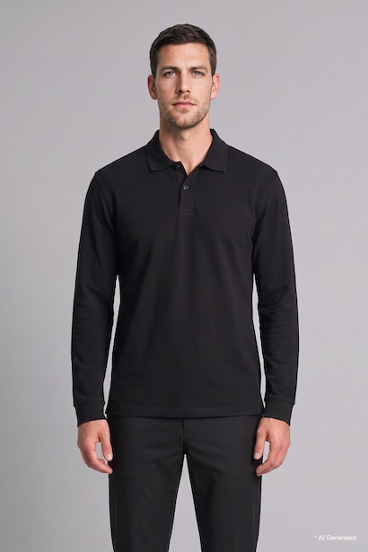 Regular Fit Polo Yaka Basic Sweatshirt