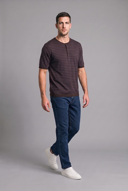 Standard Fit Striped Short Sleeve T-Shirt