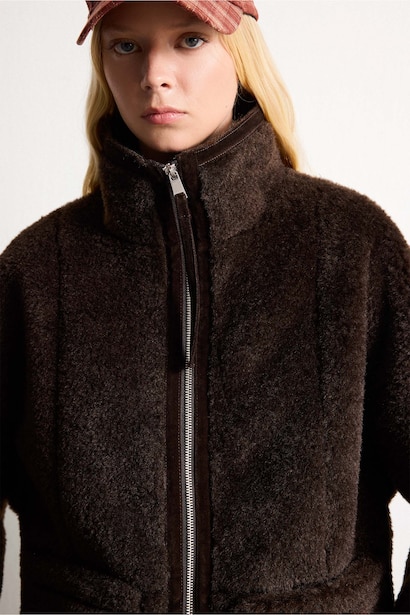 Oversize Fit Faux Leather Jacket Faux Leather Jacket