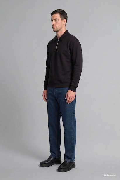 Sergio Regular Fit Mid Waist Straight Leg Jeans