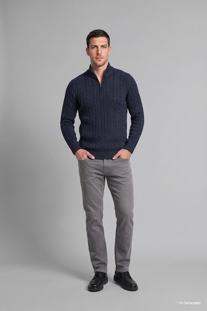 Sergio Regular Fit Mid Waist Straight Leg Jeans