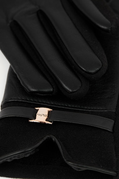 Woman Faux Leather Gloves