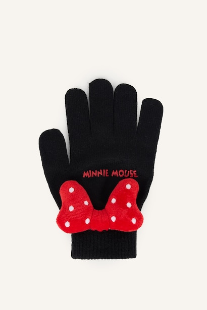 Disney Minnie Fiyonklu Eldiven Kız Çocuk