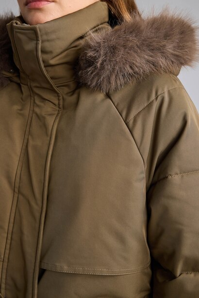 Regular Fit Kürk Kapüşonlu Parka