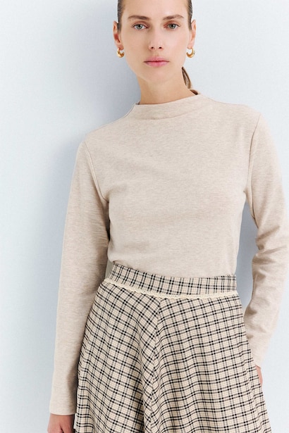 Slim Fit Ribana Long Sleeve Tunic