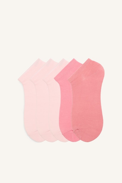 Girl 5 Piece Cotton Low Cut Socks