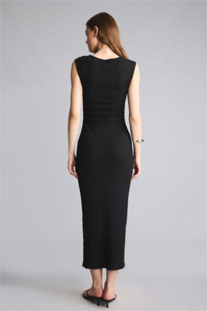 Bodycon Vücudu Saran Midi Elbise
