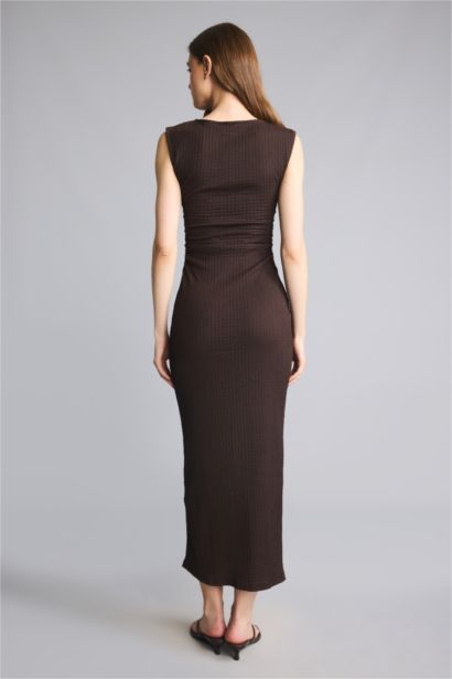 Bodycon Vücudu Saran Midi Elbise