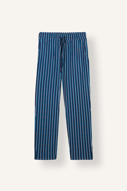 %100 Pamuk Regular Fit V Yaka Çizgili 2'li Pijama Takımı