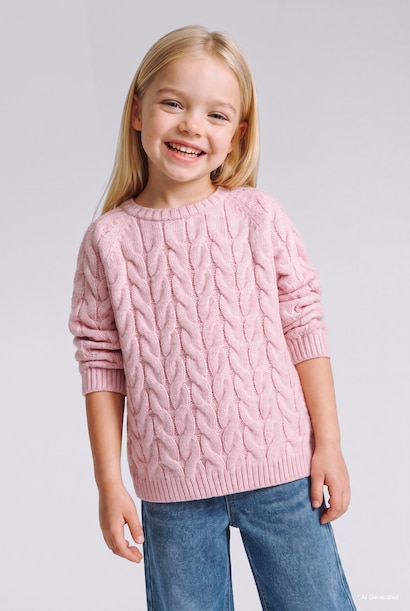 Baby Girl Regular Fit Crew Neck Pullover