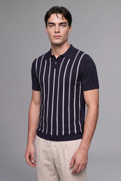 Standard Fit Knitwear Short Sleeve Polo T-Shirt