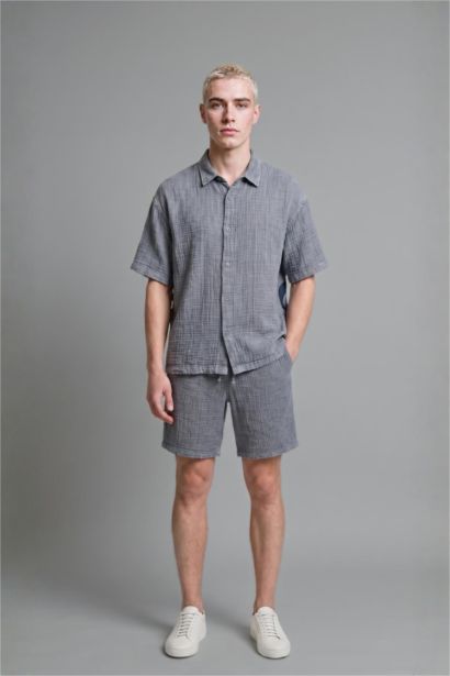%100 Pamuk Relaxed Fit Bermuda Şort