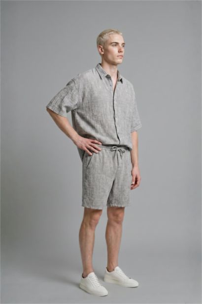 %100 Pamuk Relaxed Fit Bermuda Şort