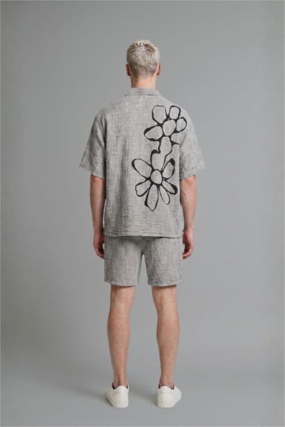 %100 Pamuk Relaxed Fit Bermuda Şort