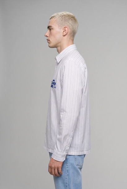 Boxy Fit Striped Long Sleeve Shirt