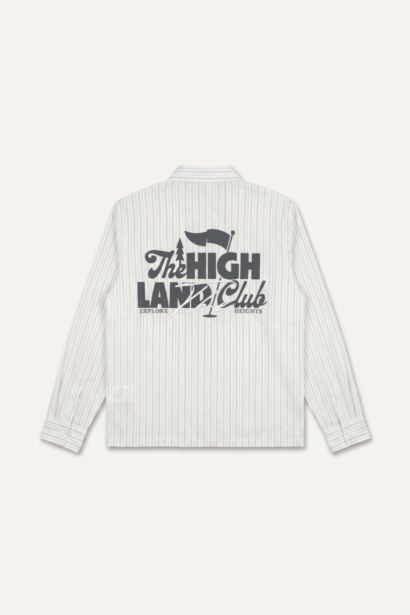 Boxy Fit Striped Long Sleeve Shirt