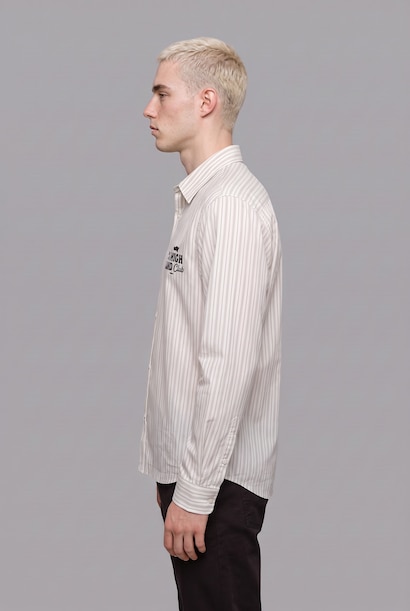 Boxy Fit Striped Long Sleeve Shirt