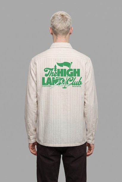Boxy Fit Striped Long Sleeve Shirt