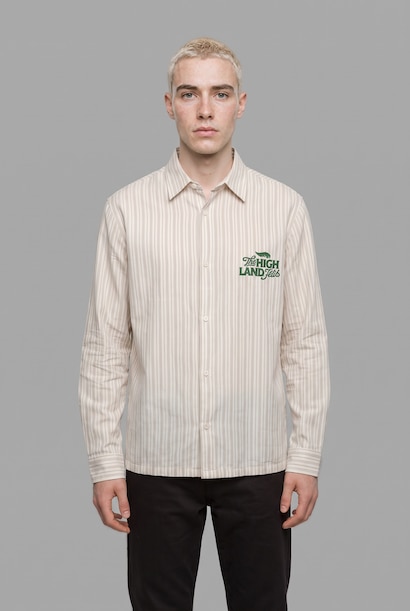 Boxy Fit Striped Long Sleeve Shirt