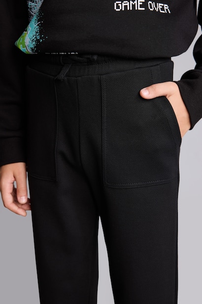 Pantalon de survêtement en 100% coton avec poches pour garçon