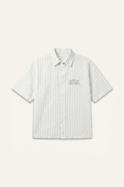 Boxy Fit Crinkle Short Sleeve Shirt