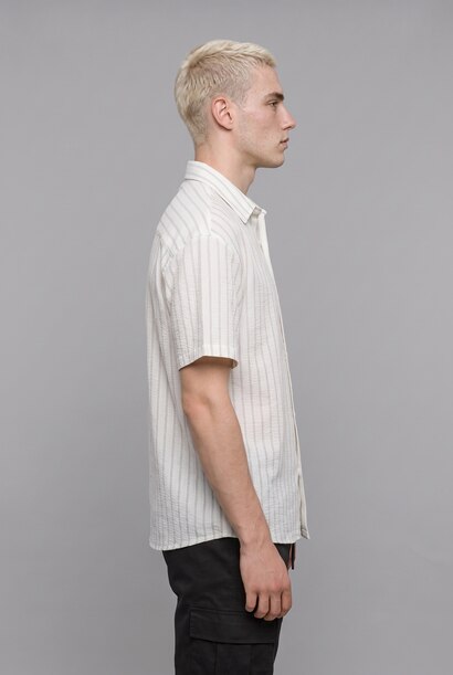 Boxy Fit Crinkle Short Sleeve Shirt