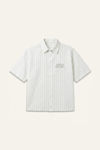 Boxy Fit Crinkle Short Sleeve Shirt