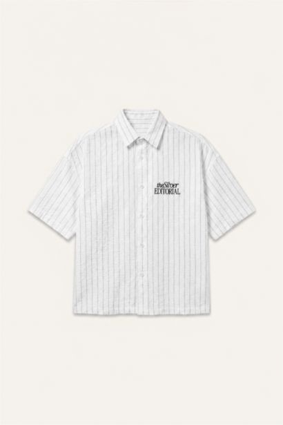 Boxy Fit Crinkle Short Sleeve Shirt
