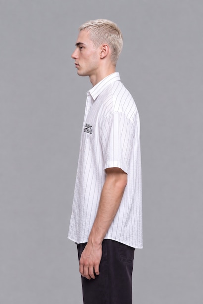 Boxy Fit Crinkle Short Sleeve Shirt