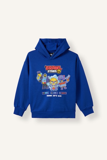 Brawl Stars İçi Yumuşak Tüylü Kalın Sweatshirt Erkek Çocuk