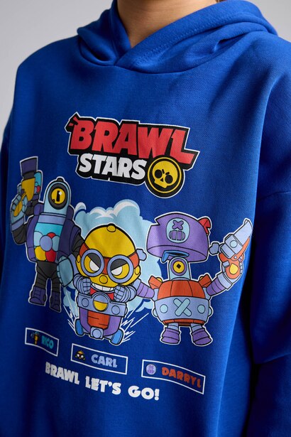 Brawl Stars İçi Yumuşak Tüylü Kalın Sweatshirt Erkek Çocuk