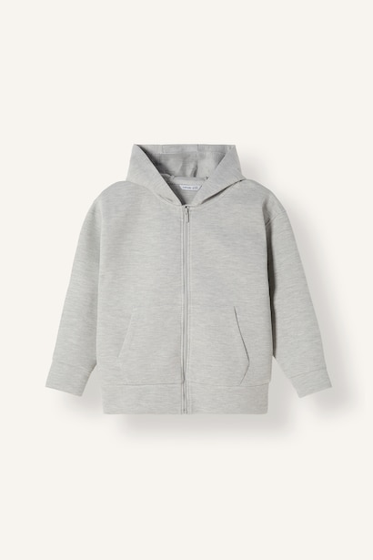 Fermuarlı Kapüşonlu Basic Sweatshirt Sweatshirt Hırka