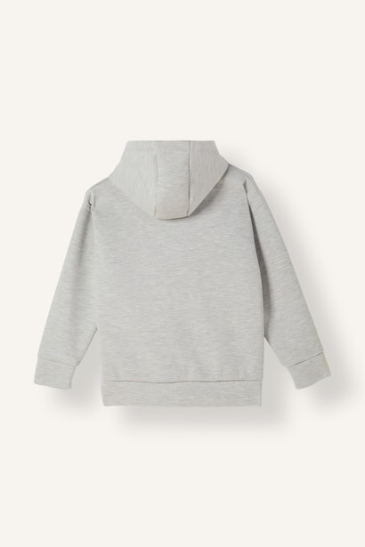 Fermuarlı Kapüşonlu Basic Sweatshirt Sweatshirt Hırka