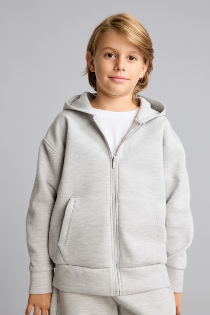 Fermuarlı Kapüşonlu Basic Sweatshirt Sweatshirt Hırka