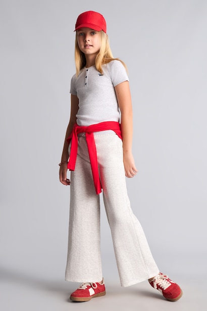 Fitilli Wide Leg Pantolon Kız Çocuk