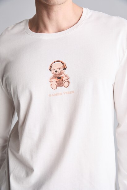 %100 Pamuk Regular Fit Baskılı 2'li Pijama Takımı