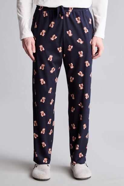%100 Pamuk Regular Fit Baskılı 2'li Pijama Takımı