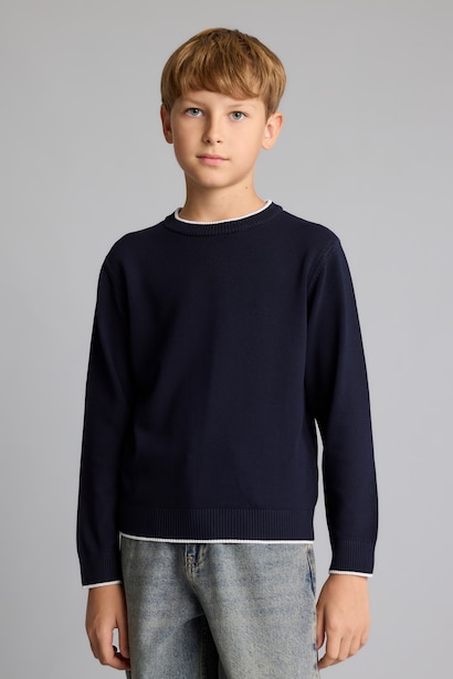 Boy Regular Fit Crew Neck Pullover