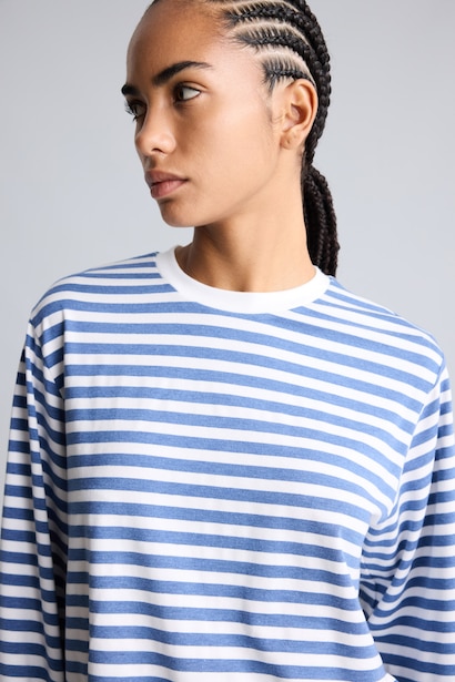 Standard Fit Crew Neck Striped T-Shirt