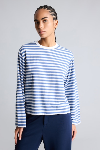 Standard Fit Crew Neck Striped T-Shirt
