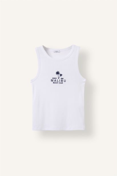 Slim Fit Camisole Crew Neck Tank Top