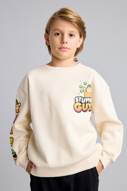 Stumble Guys Baskılı Sweatshirt Erkek Çocuk