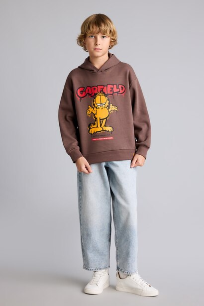 Regular Fit Garfield Crew Neck Sweatshirt