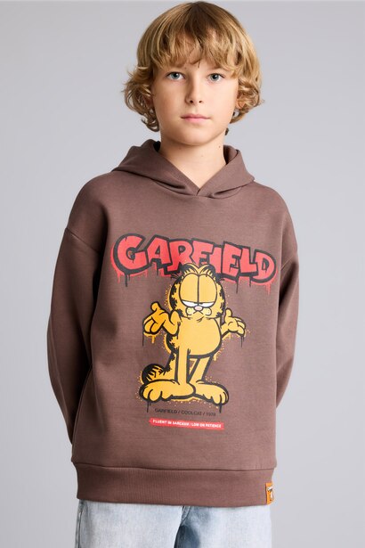 Regular Fit Garfield Crew Neck Sweatshirt