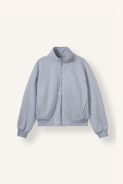 Regular Fit Thick Sweatshirt Fabric Cardigan