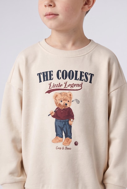 Oversize Fit Crew Neck Sweatshirt