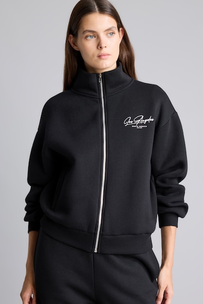 Regular Fit Thick Sweatshirt Fabric Cardigan