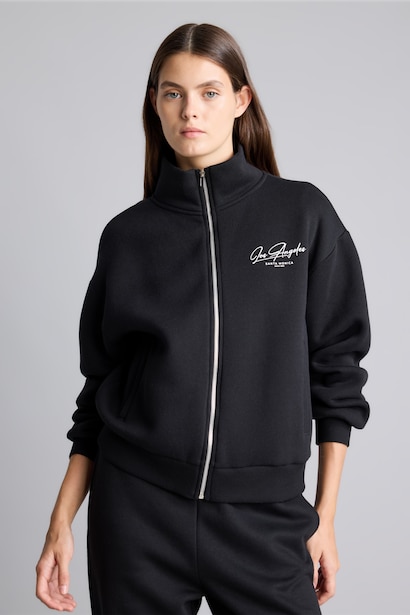 Regular Fit Thick Sweatshirt Fabric Cardigan
