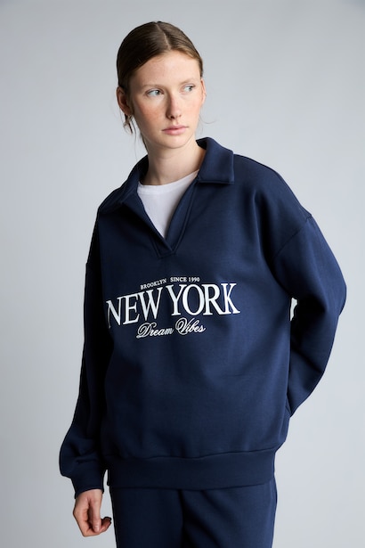 Relax Fıt Kalın Sweatshirt